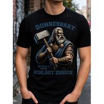 Men's Graphic T-Shirt With Norse God Thor Design, Short Sleeve Crew Neck Tee For Mythology Lovers And Casual Wear S juoda