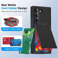CHAOYIDIAN  Flip Kickstand Phone Case for Samsung Galaxy Z Fold 7 6 Fold7 Fold6 5G Folding Bracket Matte Cover With Card Holder Opp Bag&For Galaxy Z Fold4 juoda