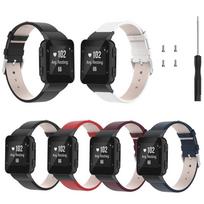 Replacement Smart Watch Leather Band Wrist Strap With Screws Tool for Garmin Forerunner 35 30 35J ForeAthlete 35J Leather juoda