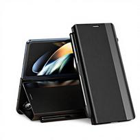 For ZFold7/6 Mobile Phone Case with Bracket Magnetic Suction Flip Pen Holder Protective Case Z Trifold Ins Style Fabric Samsung z fold5