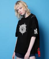 Monkey Flower Women'S Sun Illustration Short Sleeve T-Shirt / Mm8Wts13F Black Free