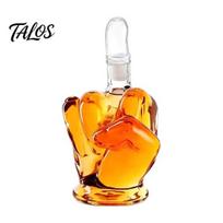 Whiskey Decanter for Home Bar 3D Middle Finger Decanter, 1000ml Lead-free Glass Spirit Bottle with Stylish Barware Man Retreat Airtight Stopper,