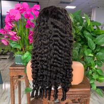 Beat Price Raw 210% Density Cambodian Donors Half Wig Virgin Cuticle Align Half Wigs Burmese Curly 18 Inches 3 in 1 Half Wig (as the picture,14 in(35.56cm))