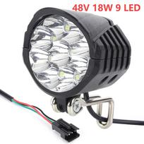 High-Power LED Headlight Front Lamp for E-Bike Electric Scooter Waterproof ABS Outdoor Cycle Biking Accessories 36V 48V Battery Frame&1000lm juoda