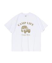 Cargo Bros Travel Camp Car Short Sleeve T-Shirt (White) S