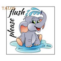 Tualeto lipdukas Animacinio dramblio rašto sienų plytelių lipduko lipdukas Lipnus vandeniui atsparus vonios kambario tualeto sienos lipdukas namų dekoravimui 25*25cm