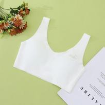 Cute Printed Girl's Developmental Seamless Underwear Without Steel Rings Breathable Skin Friendly Anti Slip Anti Curling Elastic Shoulder Strap Bra XL rožinė