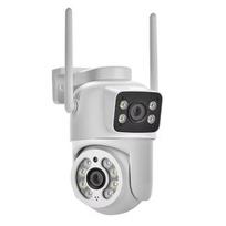 AIOOK 4MP 2K Dviejų objektyvų PTZ IP CCTV WiFi kamera Žmogaus aptikimo automatinis sekimo ekranas 24 valandų vaizdo įrašymas lauko vandeniui atspari CCTV kamera Camera