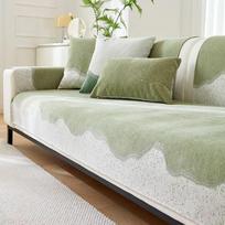 Luxury Sofa Covers Non Slip Sofa Cover L Shape Sofa Chaise Cover Landscape Print Couch Cover Sofa Towel Protectors Home Decor 70x70cm 1pcs gray