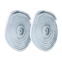2Pcs 9x9mm Dustproof Windproof SelfAdhesive Brush Sealing Strip for Door Window 5m Silver Gray