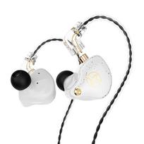 QKZ Originalus AK6 Pro EDX Pro In-Ear Monitorius Sportinis Ausinių Rinkinys su Triukšmo Slopinimu 1DD Dinaminės Laidinės Ausinės HIFI Boso Ausinės ZST X No microphone balta