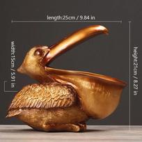 Pelican Bird Ornament Retro Resin Key Jewelry Storage Toucan  Entrance Hall Living Room Tea Table Home Arts and Crafts Creative auksas