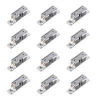 12Pcs Double Ball Tension Roller Catch Latch Cabinet Door Catch Zinc Alloy Closet Ball Tension Latch Easy to Install M