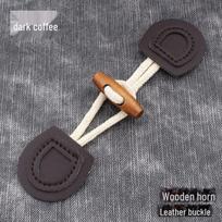 Leather Horn Buckle Wool Coat Button Windbreaker Sweater Jacket Belt Accessories