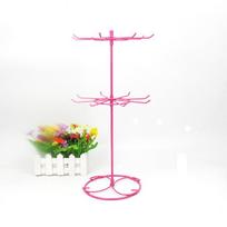 Rotating Jewelry Display Stand for Necklaces and Earrings rožinė spalva