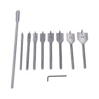 10Pcs Wood Drill Bit Set High Carbon Steel 8 Sizes 14in Shank Spade Drill Bits for Woodworking
