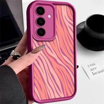 Striped Phone Case For Samsung Galaxy S24 S23 Ultra S22 S21 S20 FE A56 A34 A16 A15 A35 A52 A53 A54 A55 5G Capa S25 Ultra Cover For Galaxy S23
