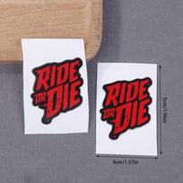2 vnt. Ride Or Die dviračio rėmo lipdukai Dviračio viršutinio rėmo vamzdžio vandeniui atsparūs vinilo lipdukai MTB dviračiui Dekoratyviniai motociklo aksesuarai