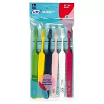 TePe Select Extra Soft dantų šepetėliai, 6 vnt., įvairių spalvų
