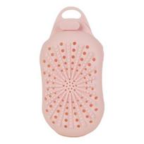 Silicone Soap Bag with Drainage Holes Button Design Dual-Sided Exfoliating Soap Pouch Soap Saver Pocket Shower Body Scrubber rožinė