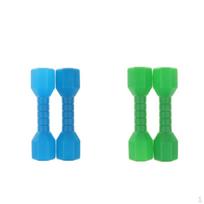 4 vnt. Plastikiniai Lengvi Mini Hanteliai Ikimokyklinio Amžiaus Fitneso Žaislai Mėlyni/Žali