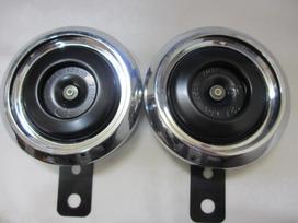 Motociklo dvigubas signalas 2 vnt. rinkinys Universalus chromuotas individualus (Juoda) juoda