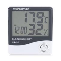 Digital LCD Indoor Thermometer Hygrometer Temperature Humidity Meter with Alarm Clock