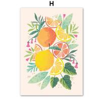 Interjero Spaudinys Citrina Apelsinas Sienos Dailė Drobės Tapyba William Morris Namų Dekoras Plakatas Miegamasis Vaisių Turgus Svetainė Kivi 21X30cm No Framed