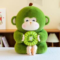Cute kiwi monkey plush toy children's birthday gift doll machine exchange home ornament 30cm【0.37kg】 žalia
