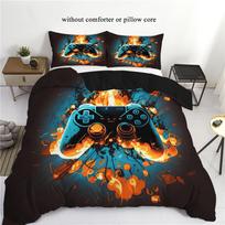 Colorful Gamepad Digital Printing Three-Piece Quilt Cover, Made 135 * 200Cm 50 * 80cm * 1 two-piece set