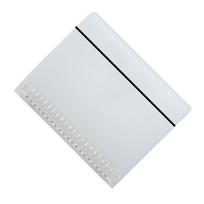 Binder Cover Plastic Transparent White Detachable Large Capacity Binder Shell for Files Notes A5 20 Hole (180x224mm
