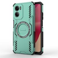 For Motorola Moto E15 Case For Moto E15 Anti-knock Magnetic Adsorption Wireless Charge Back Cover For Moto E15 Case 6.67 inch Motorola Moto E15 žalia