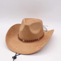 Felt Western Cowboy Hat Big Brim Hat Women'S Top Hat Men'S Premium Sunscreen Sun Hat Uv Protection one size fits all (j peach cow)