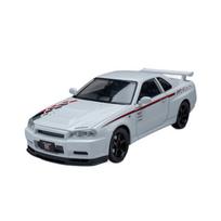 NEW 1/24 Nissan GTR R34 Skylin Modified Car Alloy Car Model Sound and Light Pull Back Children's Toy Collectibles Birthday Gift balta