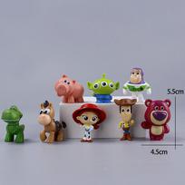 5cm 8vnt./rinkinys Disney Žaislų istorija 4 Vudis Bazas Šviesmetis Veiksmo figūrėlė Anime Dekoracija Kolekcija Figūrėlė Žaislo modelis Vaikams