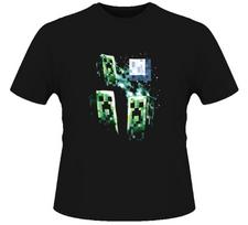 Minecraft Three Creeper Moon Game  Unisex T-Shirt M