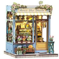 CuteBee DIY Book Nook Dollhouse Miniature House 3D Wood Craft Bookend Decoration with Perfect Gift for Teens and Adults Blue Kit, Kit, Kit, BookNook,