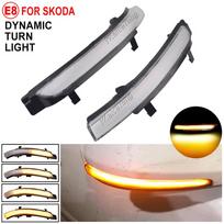 2 Pieces for Skoda Octavia 2009-2013 SUPERB 2008-2014 Dynamic LED Turn Signal Blinker Mirror Flasher Light