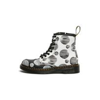 Dr. Martens 1460 Junior Full Print Polka Dot Mid-Top Casual Zip Boots Waterproof Durable Childrens Leather Boots Kids Boots Black White 27071009 34