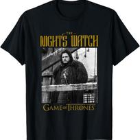 Game of Thrones Jon Snow The Nights Watch T-Shirt S juoda