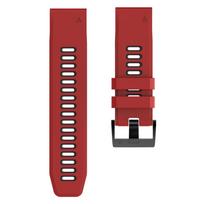 20mm Quick Release Strap For Garmin Fenix 7S 42mm Solar 6S Pro 5S Plus/Instinct 2S 40mm/Descent Mk2S Silicone Band 26mm 22mm QuickFit 26mm raudona juoda spalva