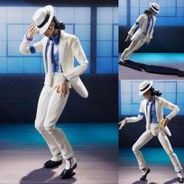 Veiksmo figūrėlė Michael Jackson Figma 096 Smooth Criminal Balti drabužiai Moonwalking Trembling Mv Mj Thriller Modelis Žaislai Dekoracija