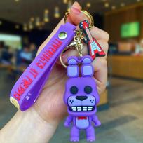 5PCS Cartoon Activity Action Figure FNAF Freddy's Fazbear Bear Doll Model Toy Five Nights Freddy Keychain Designed For Present