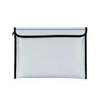 Waterproof Fireproof Document Bag Zipper Closure Top Handle Cash Safe Storage Pouch with Sticky Strip Heat-resistant Storage Bag