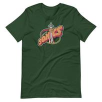Seattle Supersonics 90s Basketball Alt Logo Graphic Tee Unisex t-shirt L