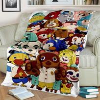 Cartoon Animal Crossing New Horizons Soft Plush Blanket,Flannel Blanket Throw Blanket for Living Room Bedroom Sofa Cover Child 75x90cm