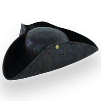 Faux Leather Pirate Hat Vintage Wrinkle Distressed Tricorn Pirate Hat For Women Men Halloween Costume Cosplay Accessories Set