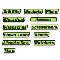 12Pcs Magnetic Toolbox Drawer Tags Bold Easy-to-Read 3D Magnetic Tool Box Organizer Labels Toolbox Widget Stickers Accessories