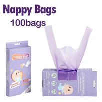 100/200bags/Box  Disposal Feminine Products Pet Waste Sacks Baby Portable Nappy Bags Garbage Bag Scented Hygiene Bags for Diaper