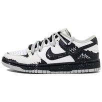 Nike Dunk SB Snow Mountains Abrasion Resistant Breathable Low top Skateboard Shoes Unisex Black White DD1391-103(Team580-) 44